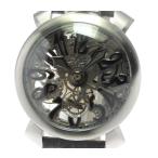 【GaGa MILANO】ガガミラノ マヌアーレ48 スケルトン 5310.02 手巻き メンズ