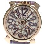 箱保付き ☆良品【GaGa MILANO】ガガミラノ マヌアーレ48 モザイク 5011.MOSAICO1 手巻き メンズ【ev20】