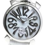☆美品・保証書付☆【GaGa MILANO】ガガミラノ マヌアーレ48 スモールセコンド 5010.10 手巻き メンズ