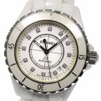 ★保証書付き【CHANEL】シャネル J12 白セラミック  12P ダイヤ H1629 自動巻き  ...