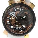 ☆良品【GaGa MILANO】ガガミラノ マヌアーレ48MM 世界限定300本 5511.NJ.02 手巻き メンズ