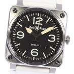 ベルト訳あり☆★保証書付き【Bell＆Ross】ベル＆ロス アヴィエーション デイト BR03-92 自動巻き メンズ