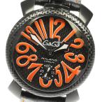 ☆良品★保証書付き【GaGa MILANO】ガガミラノ マヌアーレ48MM スモールセコンド 5016.EDA01 手巻き メンズ【ev20】