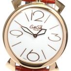 ☆良品★保証書付き【GaGa MILANO】ガガミラノ マヌアーレ シン 5091.01 クォーツ メンズ