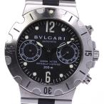 ベルト訳あり☆【BVLGARI】ブルガリ ディアゴノ スクーバ クロノグラフ SCB38S 自動巻き メンズ