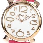 ☆良品★保証書付き【GaGa MILANO】ガガミラノ マヌアーレ シン46MM 5091.06 クォーツ メンズ