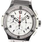 【HUBLOT】ウブロ ビッグバン スチールホワイト ダイヤベゼル クロノグラフ デイト 301.S ...
