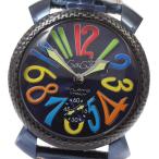 ☆良品★保証書付き【GaGa MILANO】ガガミラノ マヌアーレ48 5016.EDA04PUYF リミテッドエディション 手巻き メンズ【ev20】
