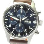 ★保証書付き【IWC SCHAFFHAUSEN】IWC パイロットウォッチ プティ・プランス IW377714 クロノグラフ デイデイト 自動巻き メンズ