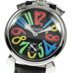☆美品【GaGa MILANO】ガガミラノ マヌアーレ48MM スモールセコンド 5010.02S 手巻き メンズ【ev20】