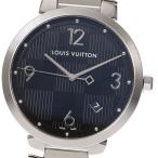 ☆良品【LOUIS VUITTON】ルイ・ヴィトン タンブール ダミエ デイト Q1D00 クォーツ メンズ