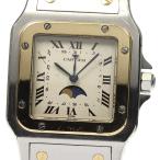 ショッピングカルティエ カルティエ CARTIER W20007C4 サントスガルベLM ムーンフェイズ クォーツ メンズ _810825