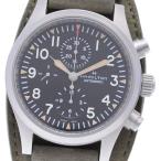 ショッピングハミルトン ハミルトン HAMILTON H717060 カーキ フィールド クロノグラフ デイト 自動巻き メンズ 極美品 _841378【ev20】