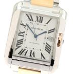 カルティエ CARTIER W5310006 タンクアングレースXL デイト コンビ 自動巻き メンズ 美品 _849521