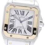 カルティエ CARTIER W200728G サントス100 LM YGコンビ 自動巻き メンズ 良品 _869309