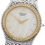 セイコー SEIKO 8N70-6140/GCAD005 クレドール ダイヤベゼル クォーツ メンズ _869744