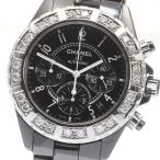 シャネル CHANEL H0940 J12 41MM 黒セラミック アフターダイヤモンド 自動巻き メンズ _878850