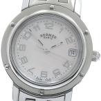 エルメス HERMES CL4.210 クリッパー デイト クォーツ レディース 箱付き_879102
