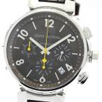 ルイ・ヴィトン LOUIS VUITTON Q1121 タンブール デイト クロノグラフ 自動巻き メンズ _889625【ev15】