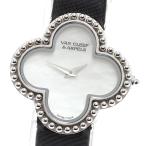 ヴァンクリーフ＆アーペル Van Cleef &amp; Arpels VCARD21600 アルハンブラ K18WG シェル文字盤 クォーツ レディース 美品 _915888
