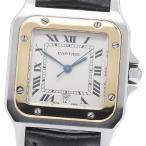 訳あり カルティエ CARTIER W20030C4 サントスガルべ LM YGベゼル クォーツ メンズ _916131