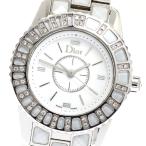 ディオール Dior CD112113 クリスタル ダイヤベゼル クォーツ レディース _919662
