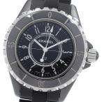 シャネル CHANEL H0681 J12 黒セラミック デイト クォーツ レディース 