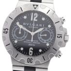 ベルト訳あり ブルガリ BVLGARI SC38S ディアゴノ スクーバー クロノグラフ 自動巻き メンズ _921227