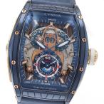 クストス CVSTOS CVT-SEA-GMT-CP5N BLST チャレンジ シーライナー GMT デイト 自動巻き メンズ 良品 保証書付き_936373