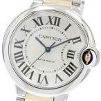 カルティエ CARTIER W6920047 バロンブルー MM 自動巻き ボーイズ 良品 _938880