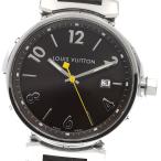 ルイ・ヴィトン LOUIS VUITTON Q1111 タンブール デイト クォーツ メンズ 保証書付き_939775