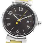 ルイ・ヴィトン LOUIS VUITTON Q1111 タンブール デイト クォーツ メンズ 内箱付き_941903