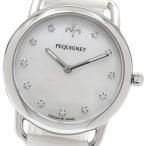 ペキネ Pequignet 8333503CD/GV モーレア エキウス 11Pダイヤ クォーツ レディース 良品 _941914