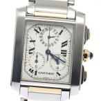 カルティエ CARTIER W51004Q4 タンクフランセーズLM クロノリフレックス クォーツ メンズ _942498