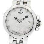 チュードル TUDOR 35100 クレア ドゥ ローズ デイト 10Pダイヤモンド 自動巻き レディース _942698