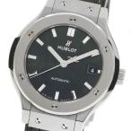 ウブロ HUBLOT 565.NX.8970.LR クラシック・フュージョン チタニウム グリーン デイト 自動巻き ボーイズ 保証書付き_945868