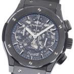 ウブロ HUBLOT 525.CM.0170.RX アエロ・フュージョン ブラックマジック クロノグラフ デイト 自動巻き メンズ 美品 保証書付き_950531