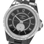 シャネル CHANEL H3840 J12 黒セラミック ダイヤモンド 自動巻き ボーイズ 良品 保証書付き_952364
