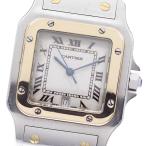 カルティエ CARTIER W20011C4 サントスガルベLM デイト YGベゼル クォーツ メンズ _961876
