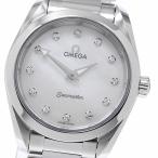 オメガ OMEGA 220.10.28.60.55.001 シーマスター アクアテラ 12Pダイヤモンド クォーツ レディース 美品 箱・保証書付き_965164