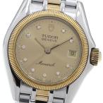 チュードル TUDOR 15833 モナーク デイト 10Pダイヤ クォーツ レディース _967326