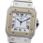 訳あり カルティエ CARTIER サントスガルベLM デイト YGベゼル 自動巻き メンズ 内箱付き_967730