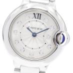 カルティエ CARTIER WE902073 バロンブルーSM 11Pダイヤ クォーツ レディース 良品 保証書付き_968852