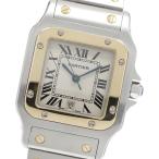 カルティエ CARTIER W20011C4 サントスガルベLM デイト YGベゼル クォーツ メンズ 良品 _973575