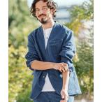 denim jacket with aging treatment
