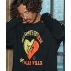 ショッピングmiddle ロングスリーブTシャツ middle onz over size L-S t-shirt(77heart)