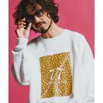 ショッピングmiddle スウェット middle onz over size sweat shirts (77leopard)