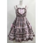 Angelic Pretty / トリプルハートジャンパースカート Free ブラウン H-24-01-20-012-AP-OP-NS-ZH