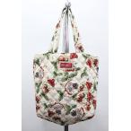 PINK HOUSE / Mucc книга@ дополнение стеганое полотно сумка слоновая кость X зеленый X красный I-26-02-06-118-LO-BG-SA-ZI