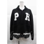 ショッピングカウチン PINK HOUSE / ロゴニットカウチン  黒Ｘ白 I-25-12-02-042-LO-JA-SA-ZI